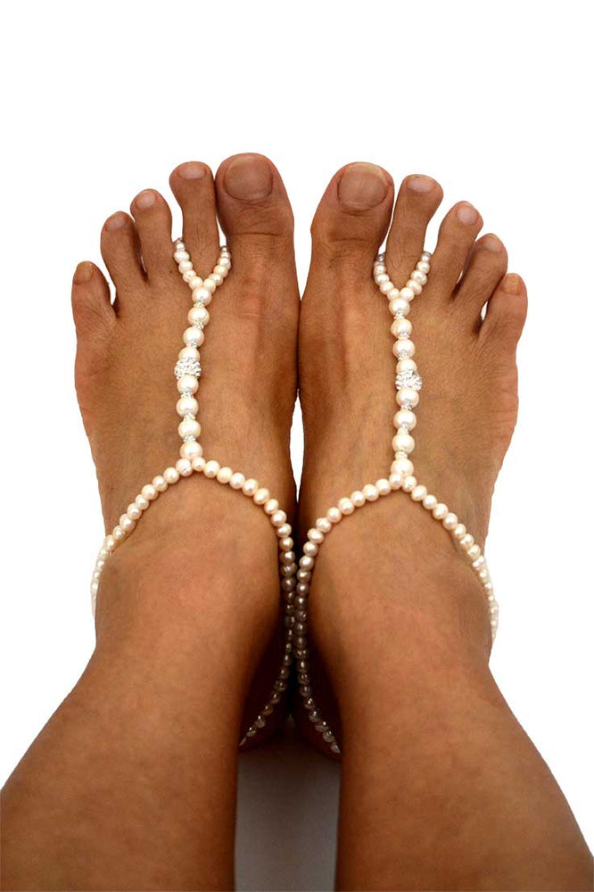 Achelois Beach Wedding BArefoot Sandals